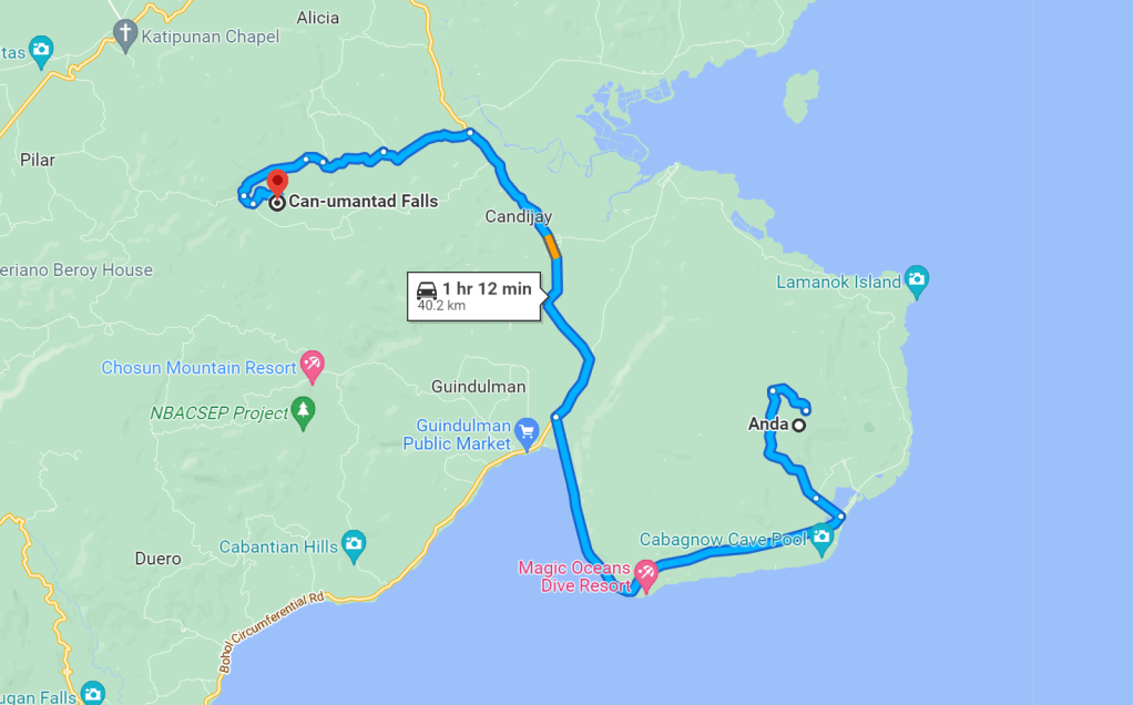 How to get to can-umantad fall, Candijay