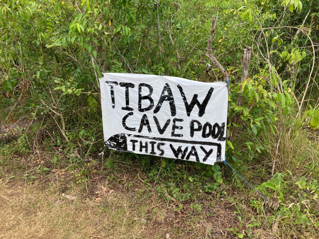 Tibaw Cave Pool signboard